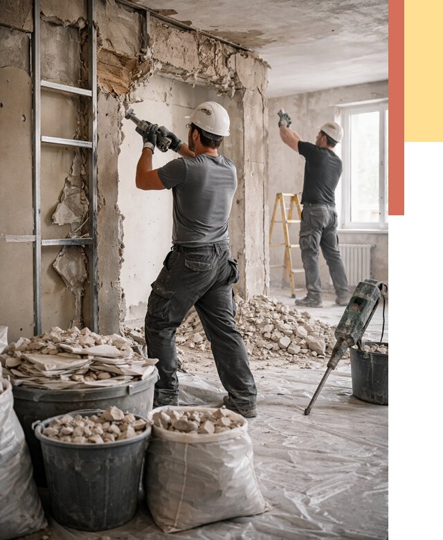 Демонтажные работы в Видном от 2795 руб. — услуги и цена под ключ | ОТДЕЛОЧНИК-Вдн