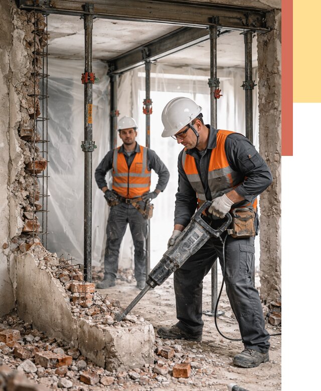 Снос несущих стен в Видном от 10609 руб. — демонтаж несущей стены под ключ | ОТДЕЛОЧНИК-Вдн