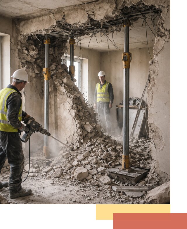 Снос несущих стен в Видном с гарантией безопасности и качества