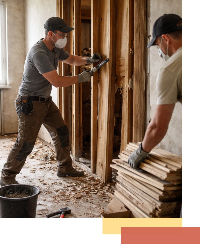 Демонтаж деревянных перегородок в Видном быстро и аккуратно