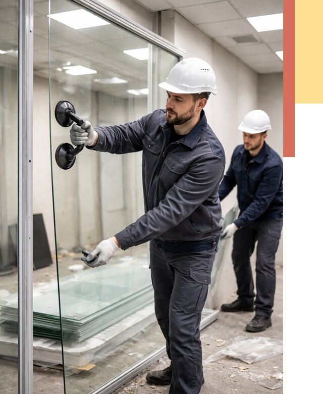 Демонтаж стеклянных перегородок в Видном от 3312 руб. — быстро и недорого | ОТДЕЛОЧНИК-Вдн