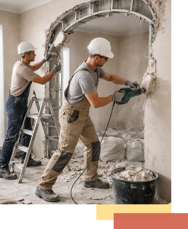 Демонтаж гипсокартонной арки в Видном быстро и аккуратно