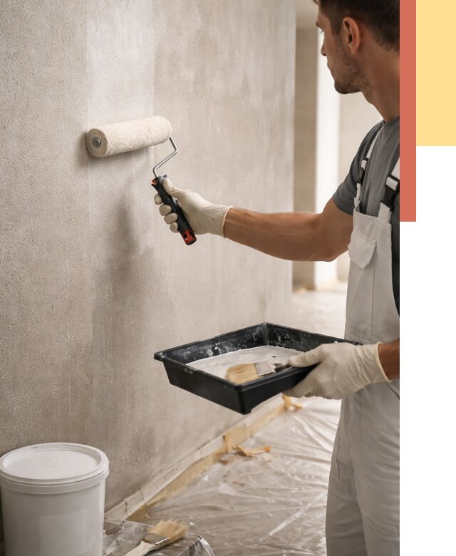 Грунтовка стен в Видном от 2277 руб. м2 — быстро, недорого, с материалом | ОТДЕЛОЧНИК-Вдн