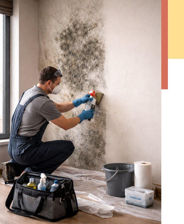 Удаление плесени со стен в Видном от 2225 руб. — быстро и недорого | ОТДЕЛОЧНИК-Вдн