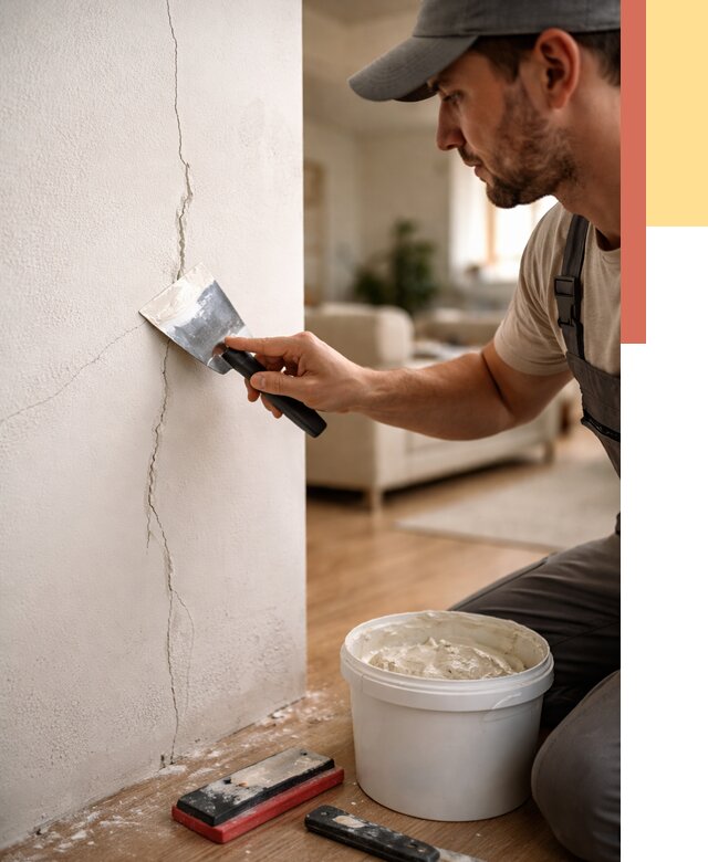 Заделка трещин и сколов в Видном от 2536 руб. — быстро и недорого | ОТДЕЛОЧНИК-Вдн