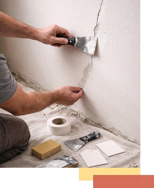 Заделка трещин и сколов в стенах и потолках в Видном