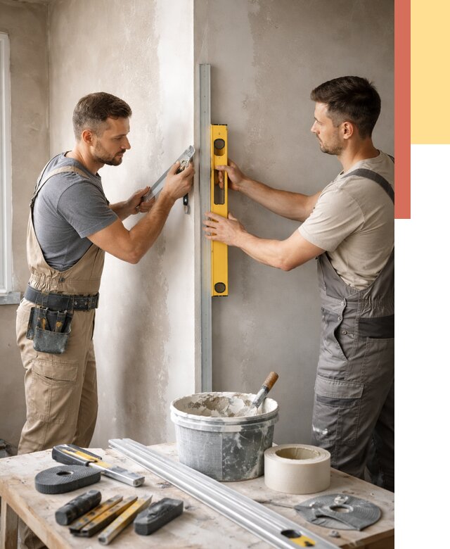 Выведение углов стен в Видном от 1915 руб. быстро и недорого | ОТДЕЛОЧНИК-Вдн