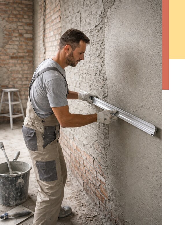 Штукатурка кирпичных стен в Видном от 4658 руб/м2 — быстро и недорого | ОТДЕЛОЧНИК-Вдн