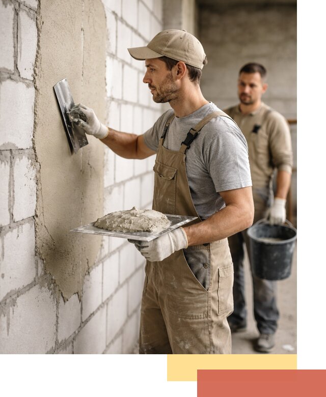 Штукатурка стен из газобетона в Видном под ключ