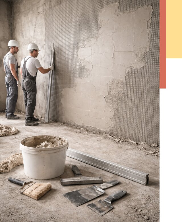 Штукатурка стен по сетке в Видном от 5693 руб./м2 — быстро и недорого | ОТДЕЛОЧНИК-Вдн