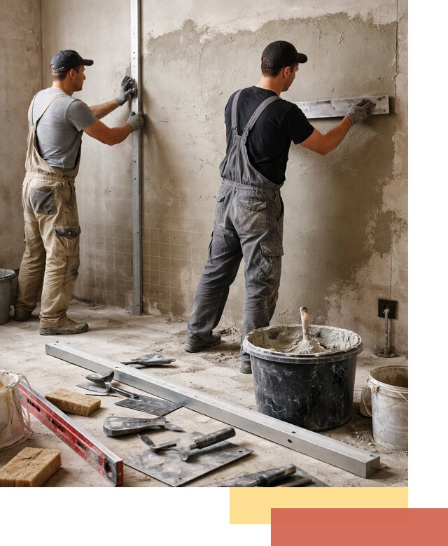 Профессиональная штукатурка стен под плитку в Видном