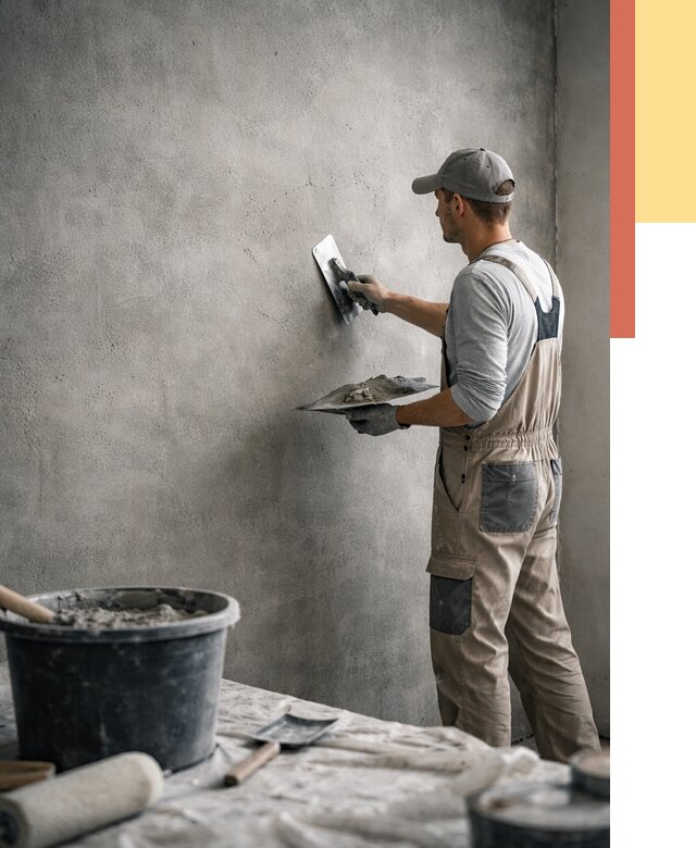 Декоративная штукатурка под бетон в Видном от 2588 руб./м² — нанесение под ключ | ОТДЕЛОЧНИК-Вдн