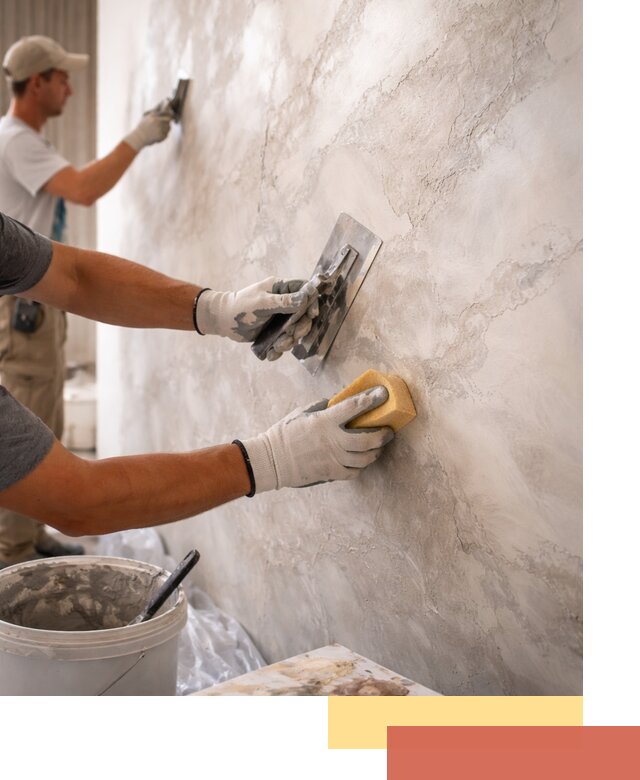 Декоративная штукатурка под мрамор в Видном для стен и потолков