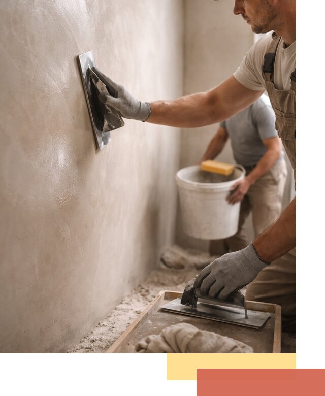 Нанесение марокканской штукатурки таделакт в Видном