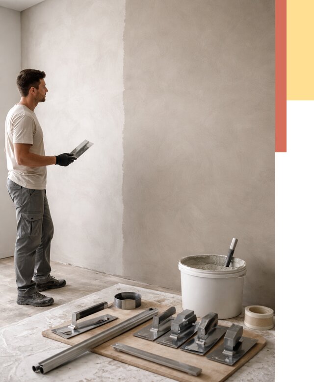 Нанесение микроцемента на стены в Видном от 3312 руб./м2 под ключ | ОТДЕЛОЧНИК-Вдн