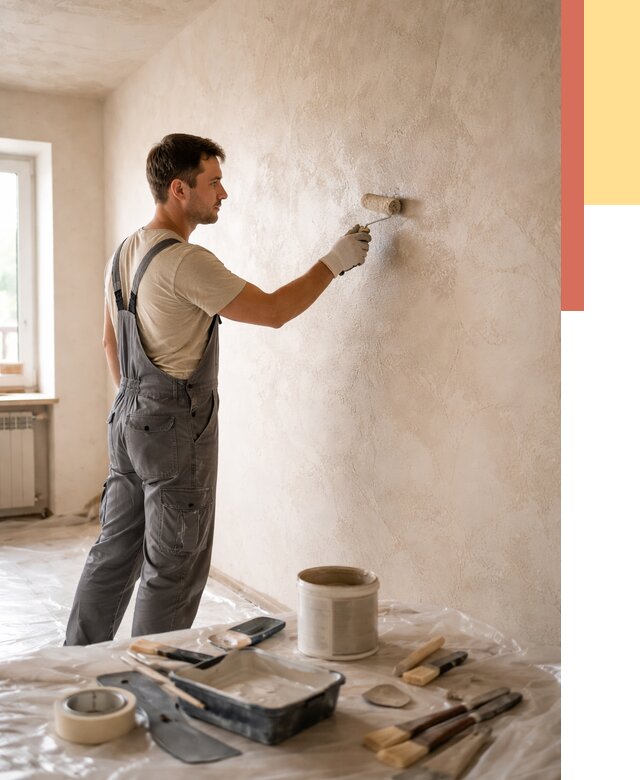 Нанесение лессирующей краски по декоративке в Видном от 1811 руб. | ОТДЕЛОЧНИК-Вдн