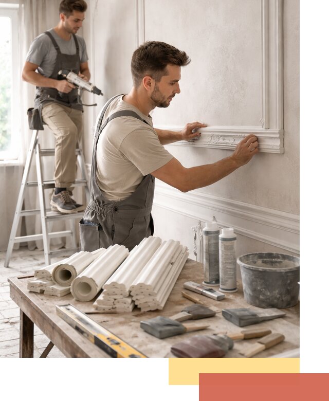 Монтаж лепнины на стены в Видном профессионально и качественно