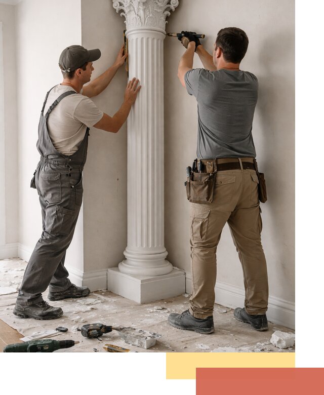 Установка декоративных колонн в Видном под ключ