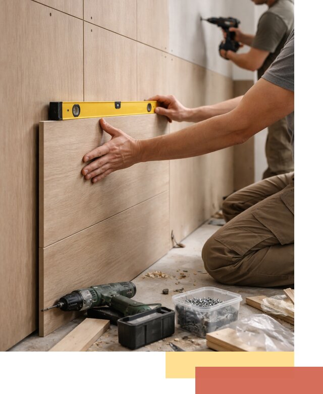 Профессиональный монтаж МДФ панелей на стены в Видном