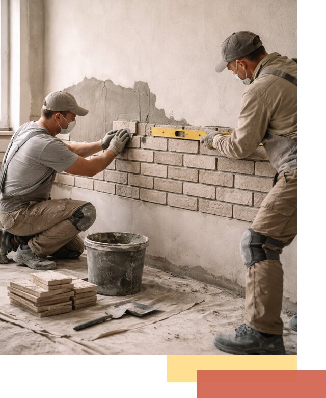 Монтаж декоративного кирпича профессионально в Видном