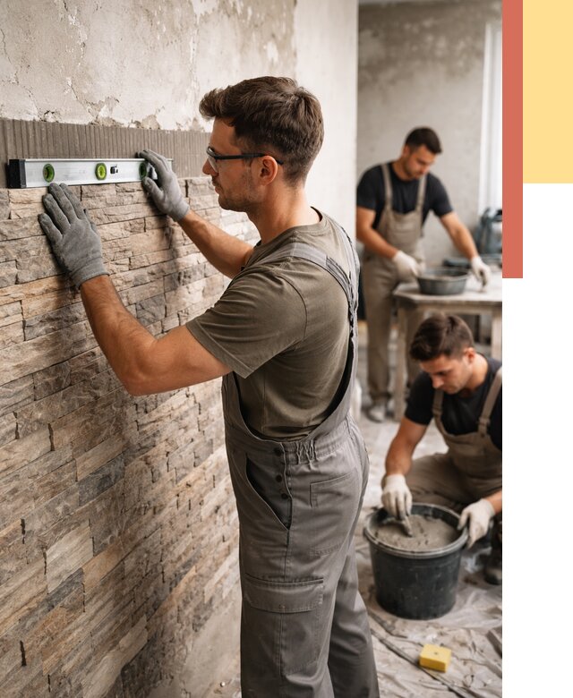 Монтаж искусственного камня в Видном от 4658 руб. под ключ | ОТДЕЛОЧНИК-Вдн