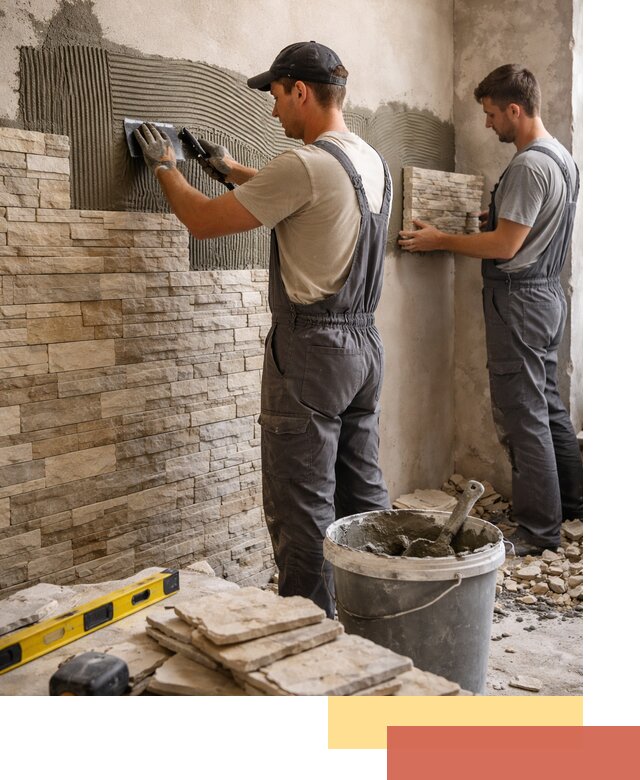 Монтаж искусственного камня в Видном — облицовка стен и фасадов