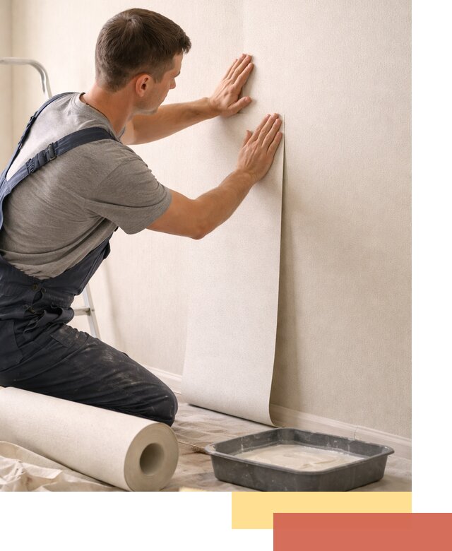 Поклейка флизелиновых обоев в Видном качественно и быстро