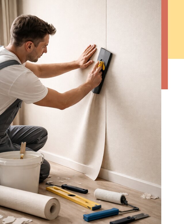 Поклейка виниловых обоев в Видном от 4658 руб. | Быстро и недорого — ОТДЕЛОЧНИК-Вдн