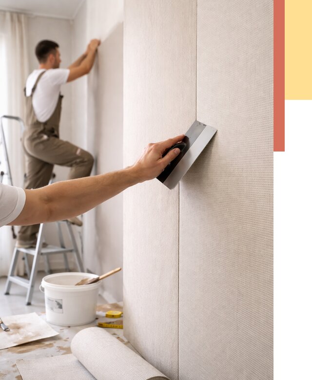 Поклейка текстильных обоев в Видном от 4658 руб. под ключ | ОТДЕЛОЧНИК-Вдн