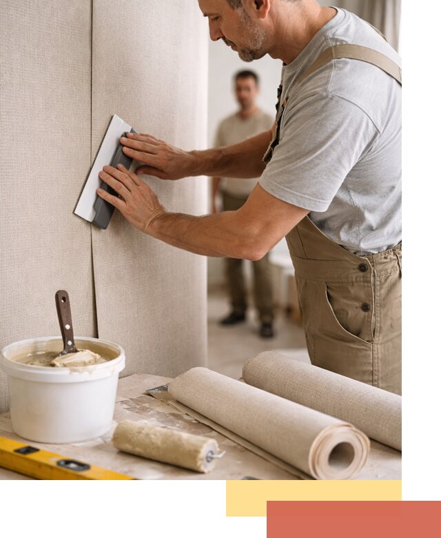 Поклейка текстильных обоев в Видном профессионально и аккуратно