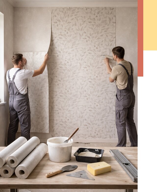 Поклейка обоев с подбором рисунка в Видном от 3623 руб. | ОТДЕЛОЧНИК-Вдн - быстро и недорого