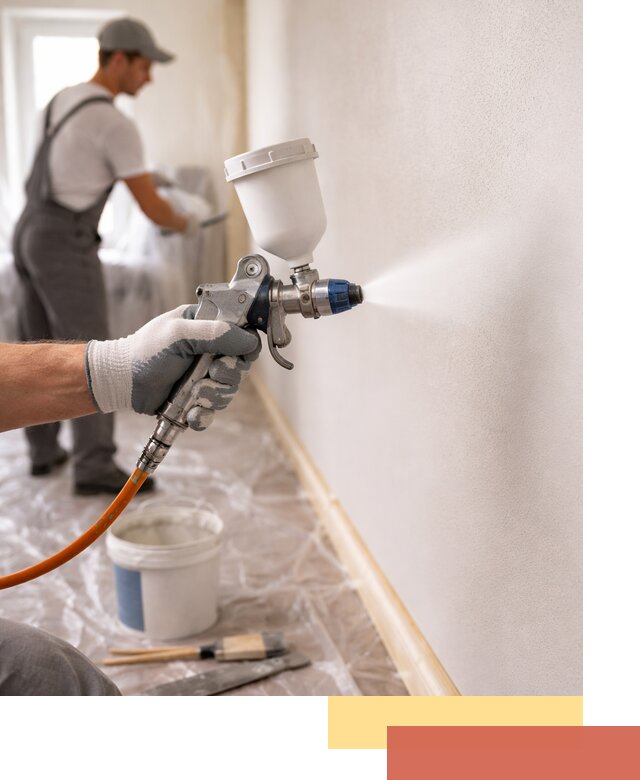 Покраска стен краскопультом в Видном быстро и качественно