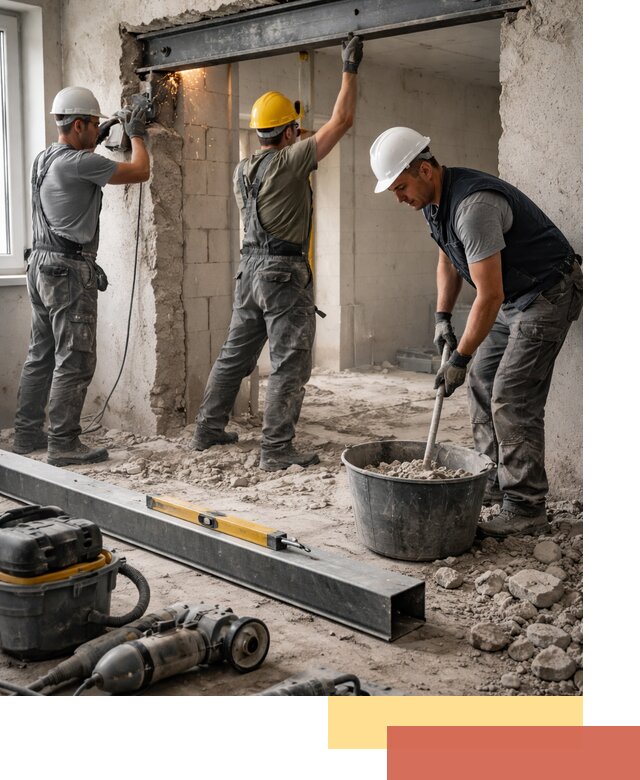 Создание проемов в стенах и несущих конструкциях в Видном