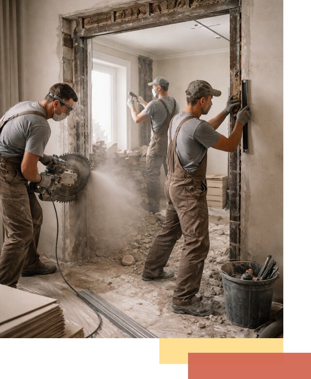 Расширение дверного проема под установку новой двери в Видном