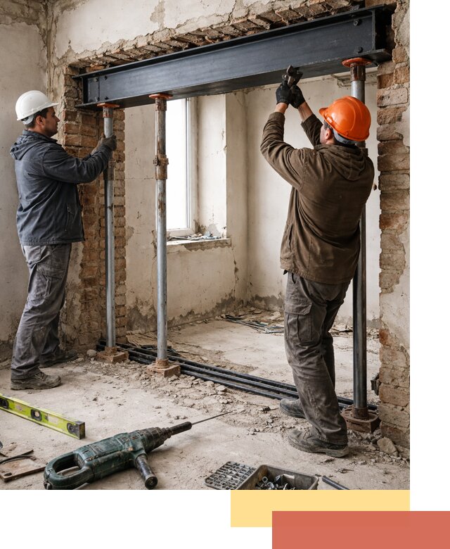 Усиление проема в стене в Видном для расширения и безопасности