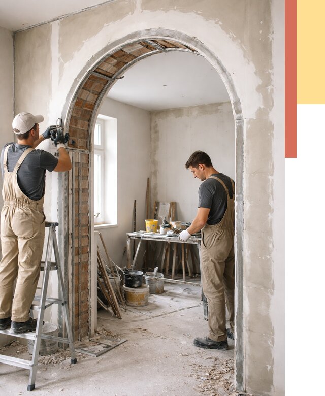 Устройство арочного проема в Видном от 9833 руб. под ключ — быстро и недорого | ОТДЕЛОЧНИК-Вдн