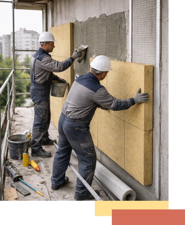 Утепление стен зданий и домов в Видном качественно и надежно