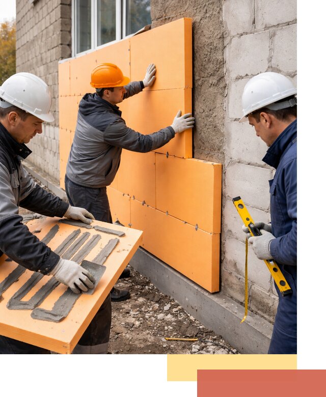Утепление фасада пеноплексом под ключ в Видном