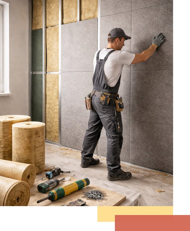 Профессиональная шумоизоляция стен в Видном для квартиры и офиса