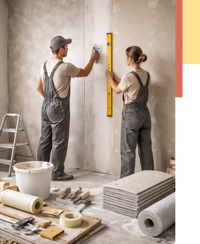 Отделка стен в Видном от 1553 руб/м² — недорого, быстро, под ключ | ОТДЕЛОЧНИК-Вдн