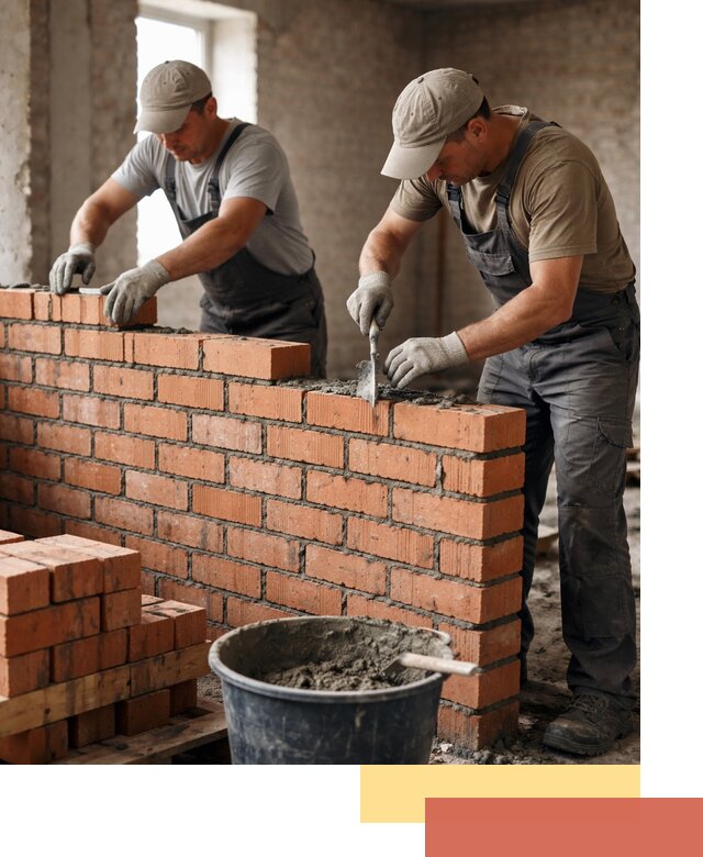 Кладка кирпичных перегородок под ключ в Видном