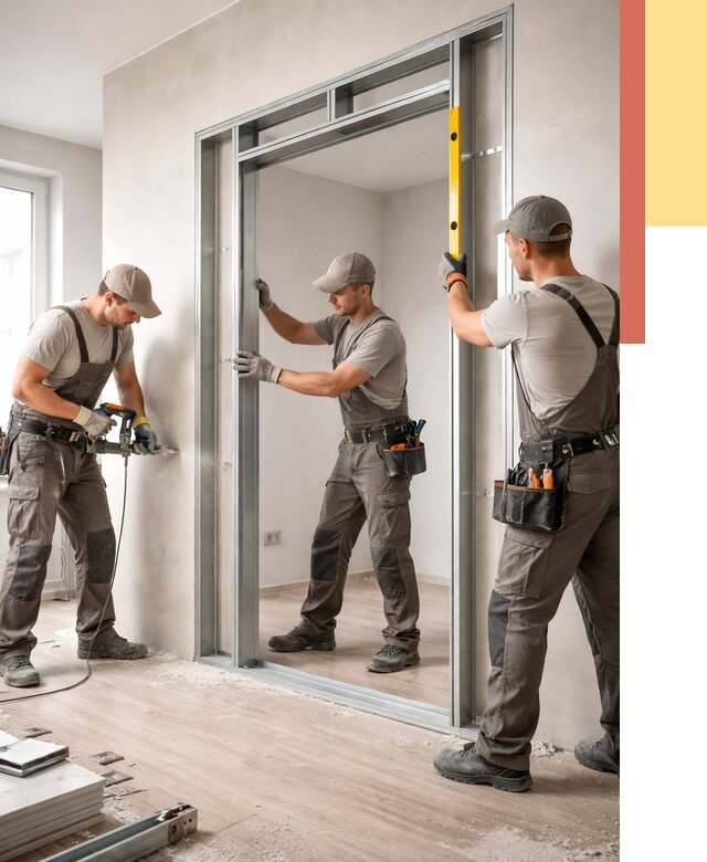 Устройство дверного проема в перегородке в Видном от 4658 руб. под ключ | ОТДЕЛОЧНИК-Вдн