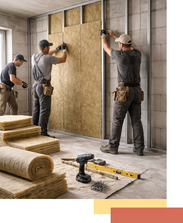 Шумоизоляция перегородок из блоков в Видном — монтаж и защита шумоизоляцией