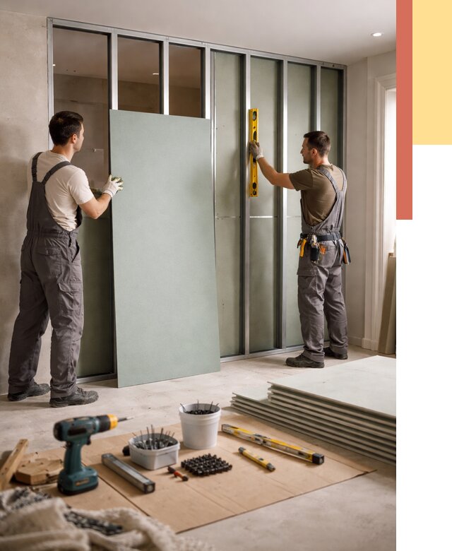 Перегородка из влагостойкого гипсокартона в Видном от 4968 руб. — монтаж под ключ | ОТДЕЛОЧНИК-Вдн