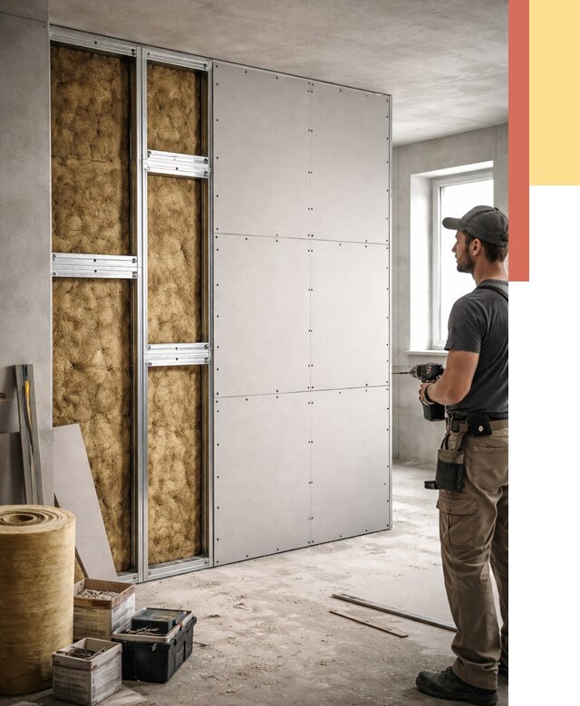 Усиленная перегородка под навеску в Видном от 13248 руб. — монтаж под ключ | ОТДЕЛОЧНИК-Вдн