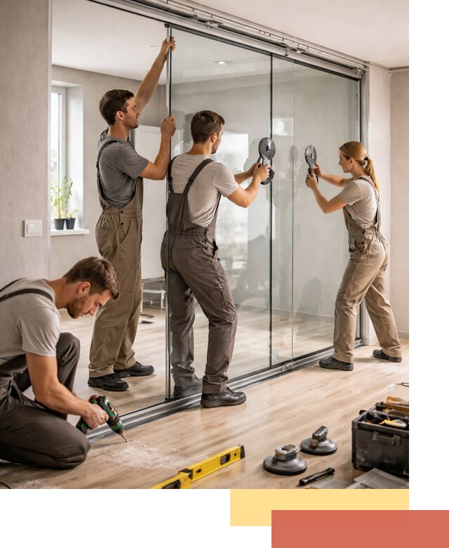 Изготовление стеклянных перегородок на заказ в Видном