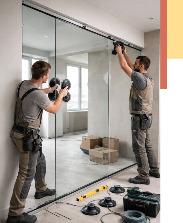 Монтаж стеклянных перегородок в Видном от 6728 руб. | ОТДЕЛОЧНИК-Вдн