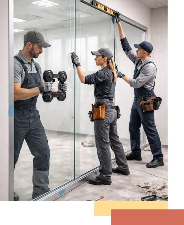 Профессиональный монтаж стеклянных перегородок в Видном