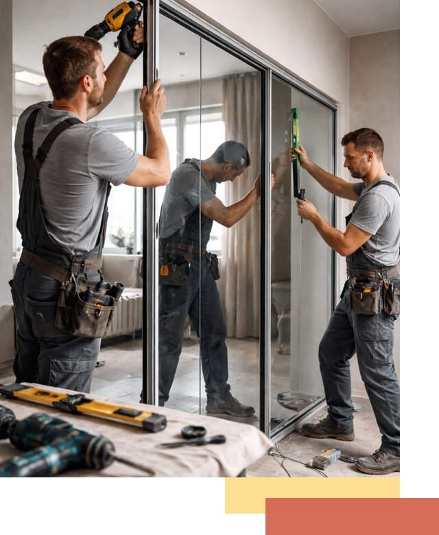 Каркасные стеклянные перегородки под ключ в Видном