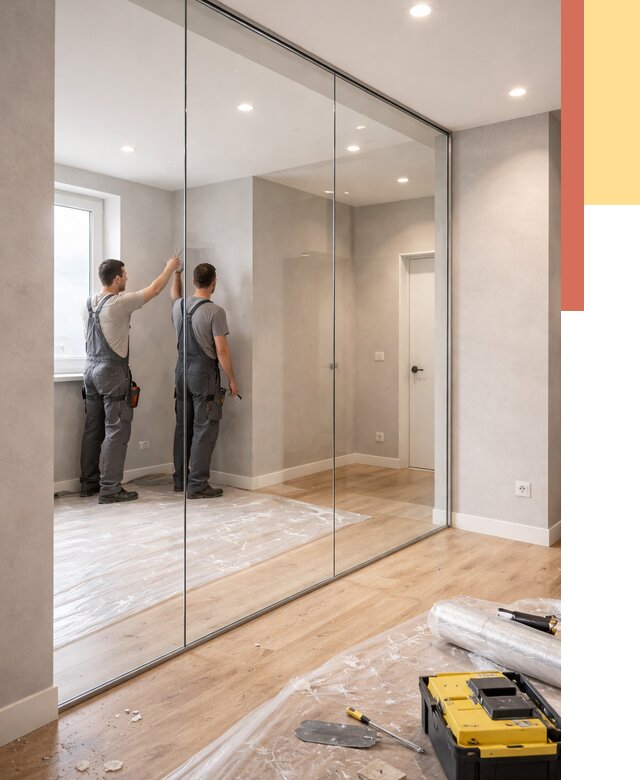 Безрамные стеклянные перегородки в Видном — монтаж от 9833 руб. | ОТДЕЛОЧНИК-Вдн